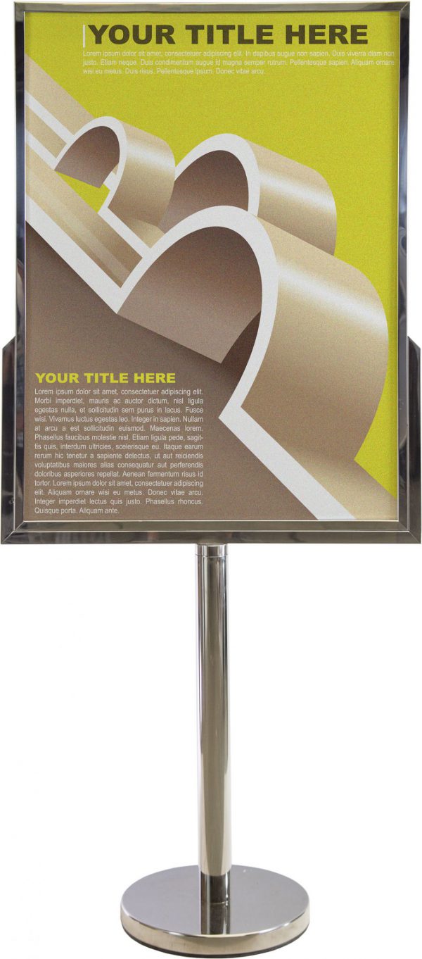 Stainless Steel Poster Stand |  | Snapper Displays Australia