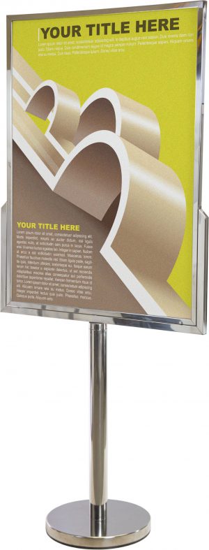 Stainless Steel Poster Stand | Display stands | Snapper Displays Australia