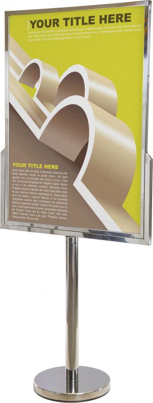 Stainless Steel Poster Stand |  | Snapper Displays Australia