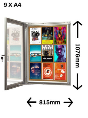 SlimLock Key Lockable Cork Notice Boards |  | Snapper Displays Australia