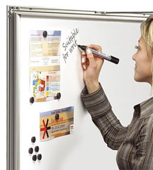 SlimLock Key Lockable Magnetic Notice Boards |  | Snapper Displays Australia