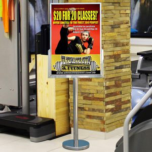 Stainless Steel Poster Stand |  | Snapper Displays Australia