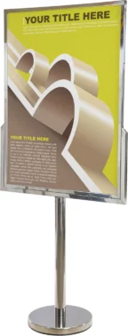 Stainless Steel Poster Stand Image 1