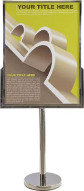 Stainless Steel Poster Stand Image