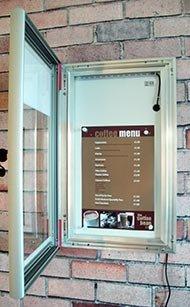 SlimLock Key Lockable Illuminated Menu Case Image 1