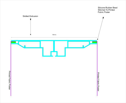 Free standing (double sided) or wall mounted Light Box KD180 Image 4