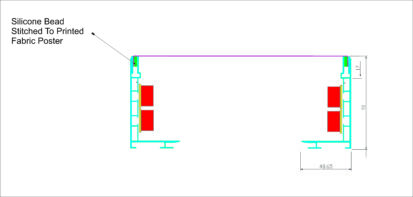 Single Sided Wall Mounted Fabric Light Box KS90AF45 Image 4