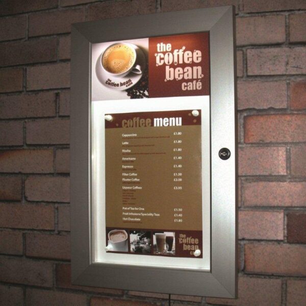 SlimLock Key Lockable Illuminated Menu Case Image