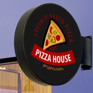 Electric Outdoor Double-sided Round LED Lightbox Image