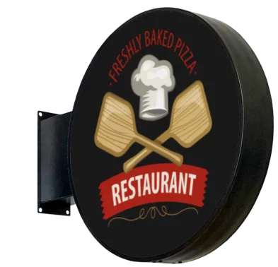 Electric Outdoor Double-sided Round LED Lightbox Image 1
